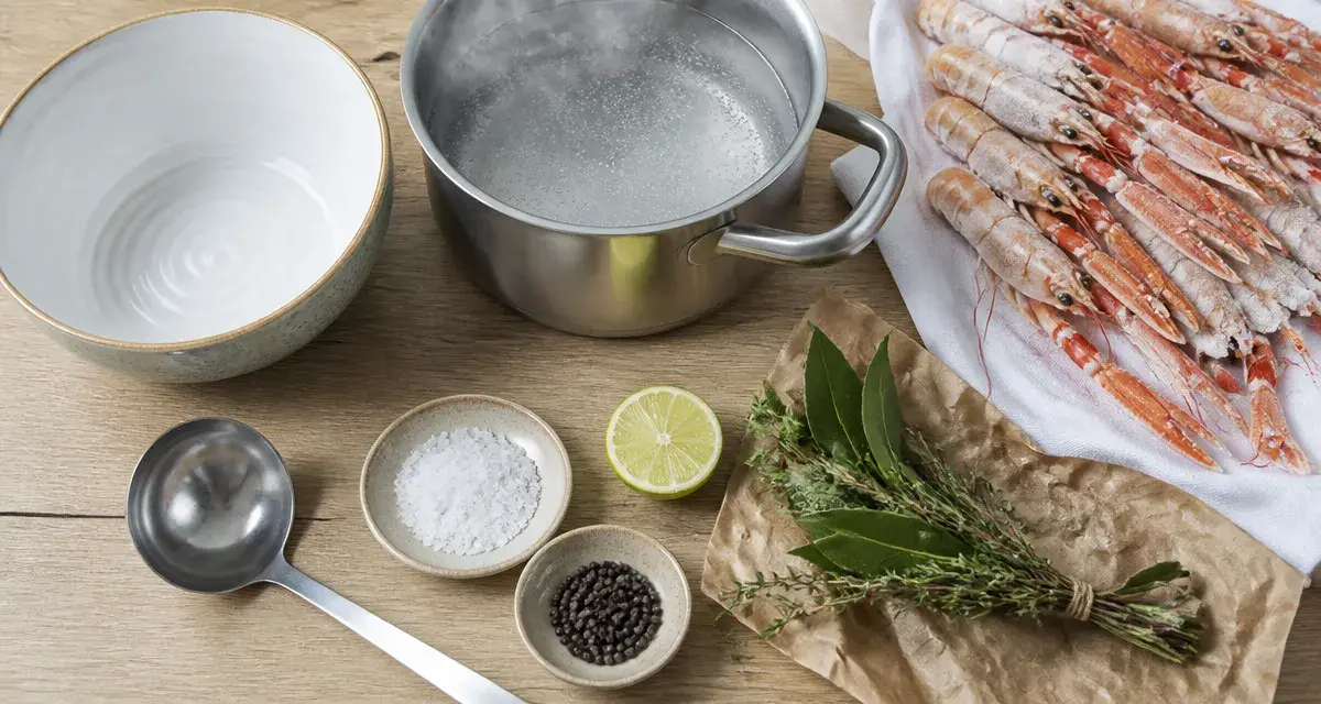 Langoustines surgelées cuisson : 3 minutes chrono, eau frémissante et sel