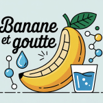 illustration vectorielle banane et crise de goutte