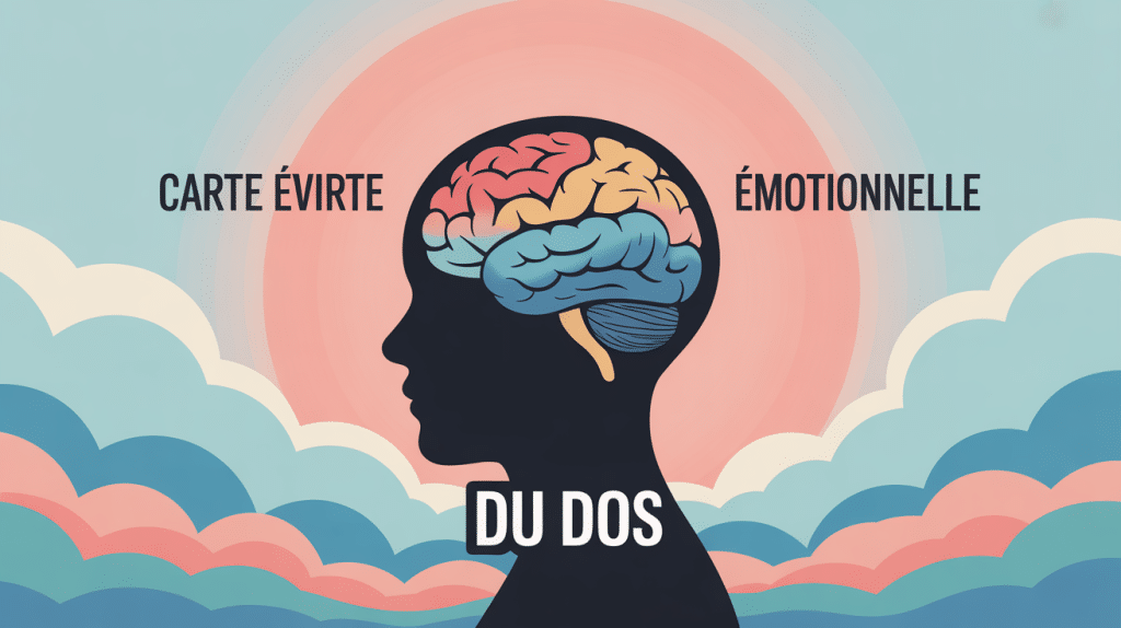Carte émotionnelle du dos en illustration douce