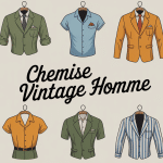 chemises vintage homme suspendues style rétro