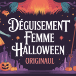 illustration centrale deguisement femme halloween original