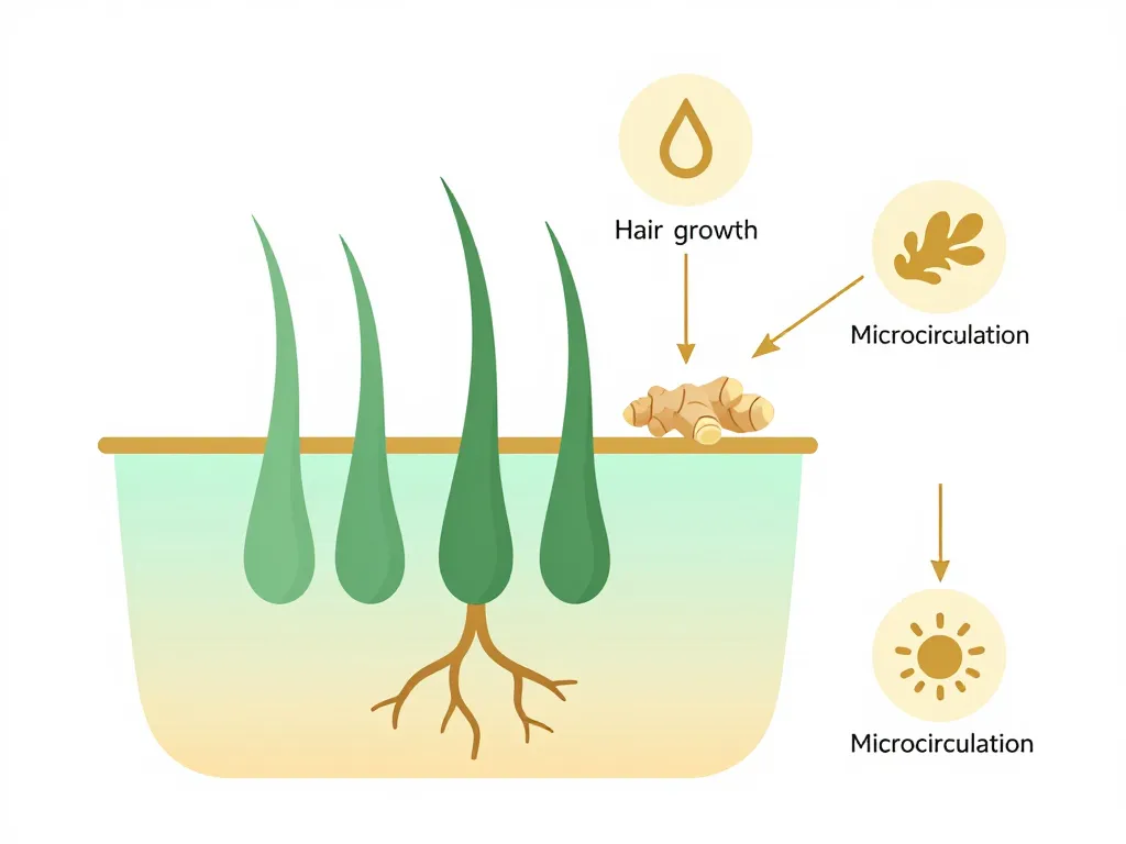 shampoing gingembre repousse cheveux avis schema action gingembre