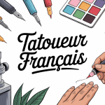 illustration métier tatoueur français salon hygiène