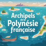 carte stylisée des 5 archipels de la polynésie française