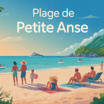 vue calme plage de Petite Anse ambiance tropicale