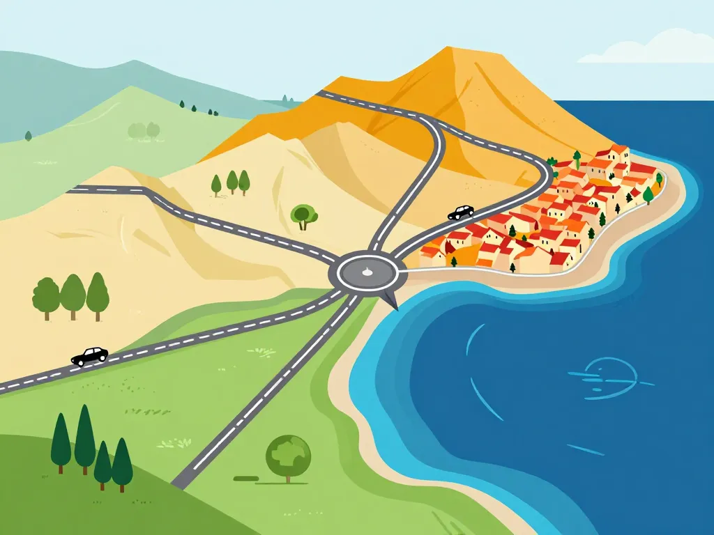 choisir itineraire split dubrovnik en voiture routes multiples