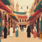 el khalili souk coeur du caire illustration