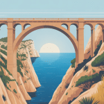 Illustration viaduc de la calanque du Jonquier surplombant calanque méditerranéenne