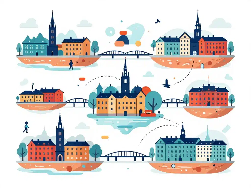 Weekend Stockholm carte interactive quartiers activités