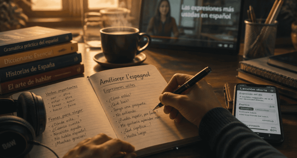 améliorer espagnol carnet expressions bureau