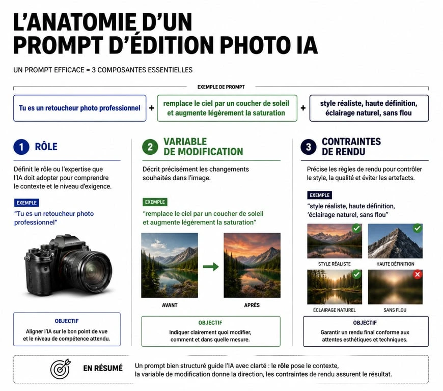 Anatomie d'un prompt pour la retouche photo avec ChatGPT