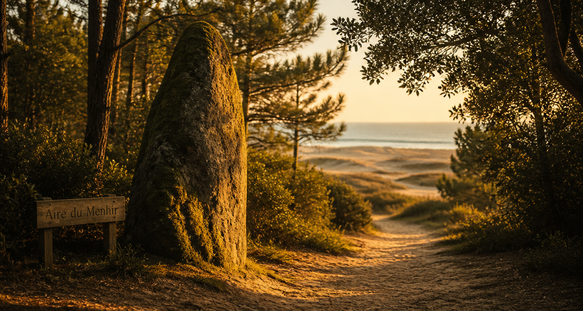 Sentier forestier à l'aire du menhir