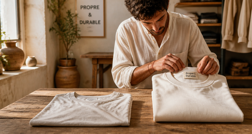 teeshirt propre épais vs teeshirt classique