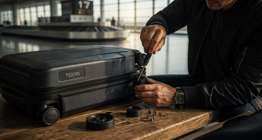 tekmi valises remplacement roulette aéroport