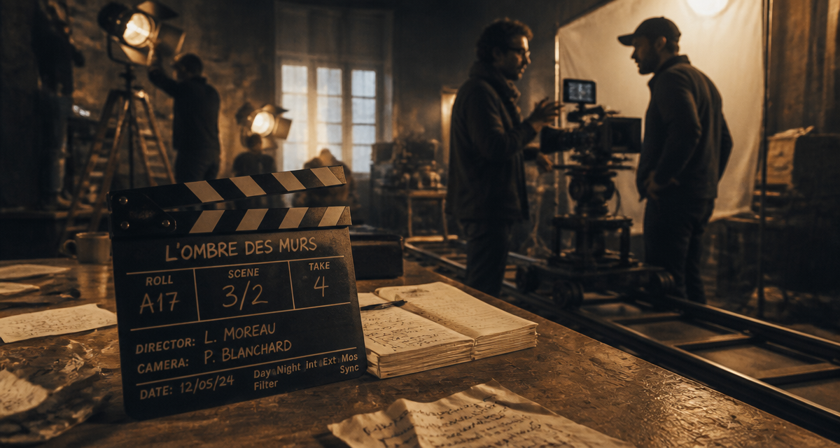 tournage film clap plateau