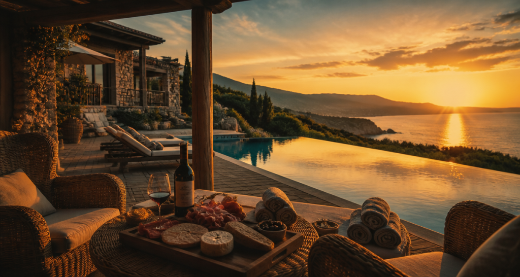 villas à louer en corse avec piscine et vue mer