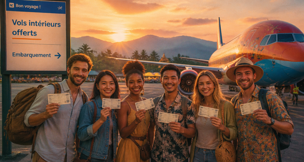 vols gratuits thailande groupe billets avion