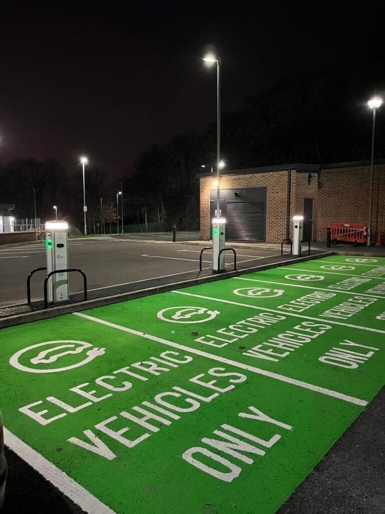 EV Charging Station for Electric Vehicles Only.