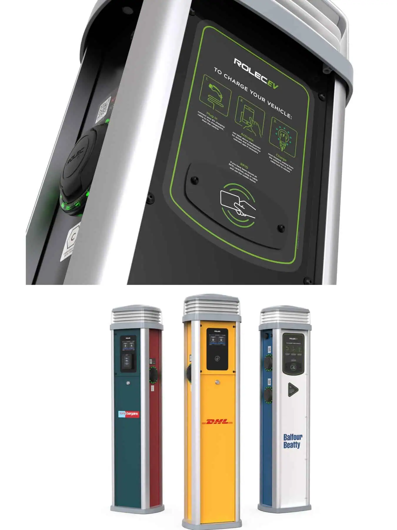 EV charging station for commercial EV infrastructure and fleet charging solutions.