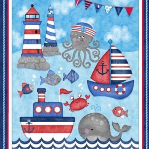 Anchors Away Quilt Panel