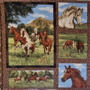 x "Run Free" Quilt Panel by Fabri-Quilt, 100% Cotton, 90cm x 112cm