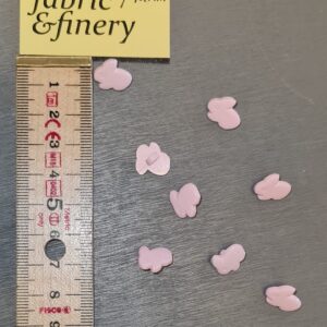 Button pink rabbit shank, 12mm, per piece