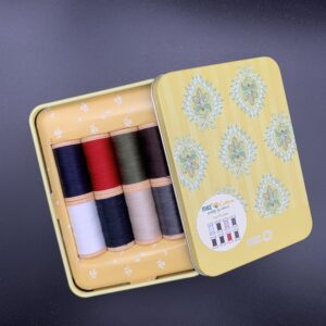 Thread tin Coats Sew All Mez Duet 100% Cotton 8 threads