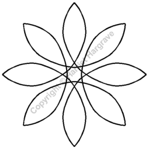 Pinwheel 5" stencil HH29