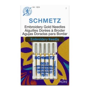 Gold embroidery sewing machine Needles - 75/11 - Schmetz
