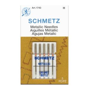 Metallic sewing machine Needles - 80/12 - Schmetz