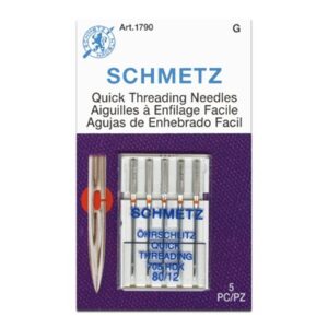 Quick threading sewing machine Needles - 80/12 - Schmetz