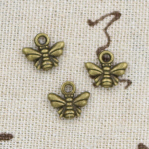 Bee charm Bronze 11mm