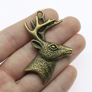 Deer Stag Head Brass Bronze