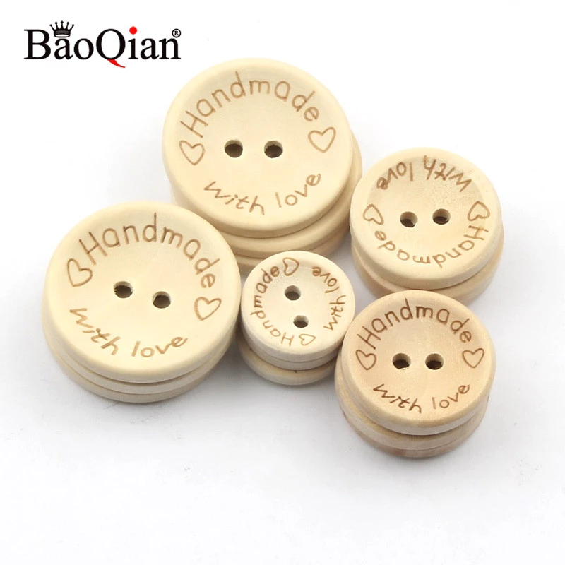 Wood Button 25mm