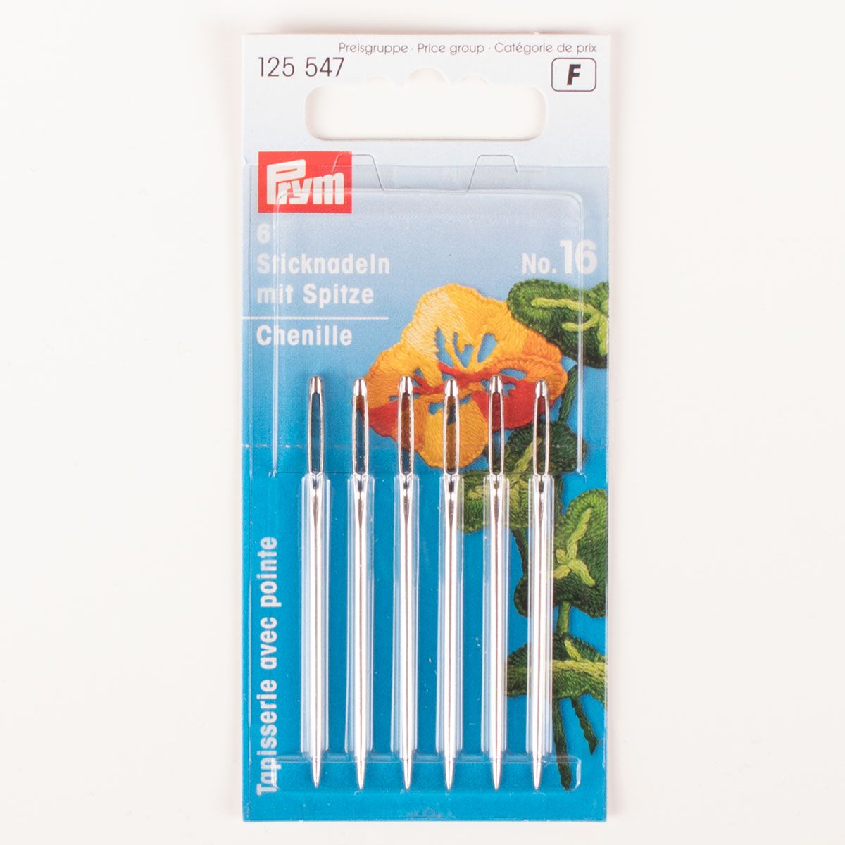 Prym Chenille Needles - size 16, pack of 6, 52.5mm length