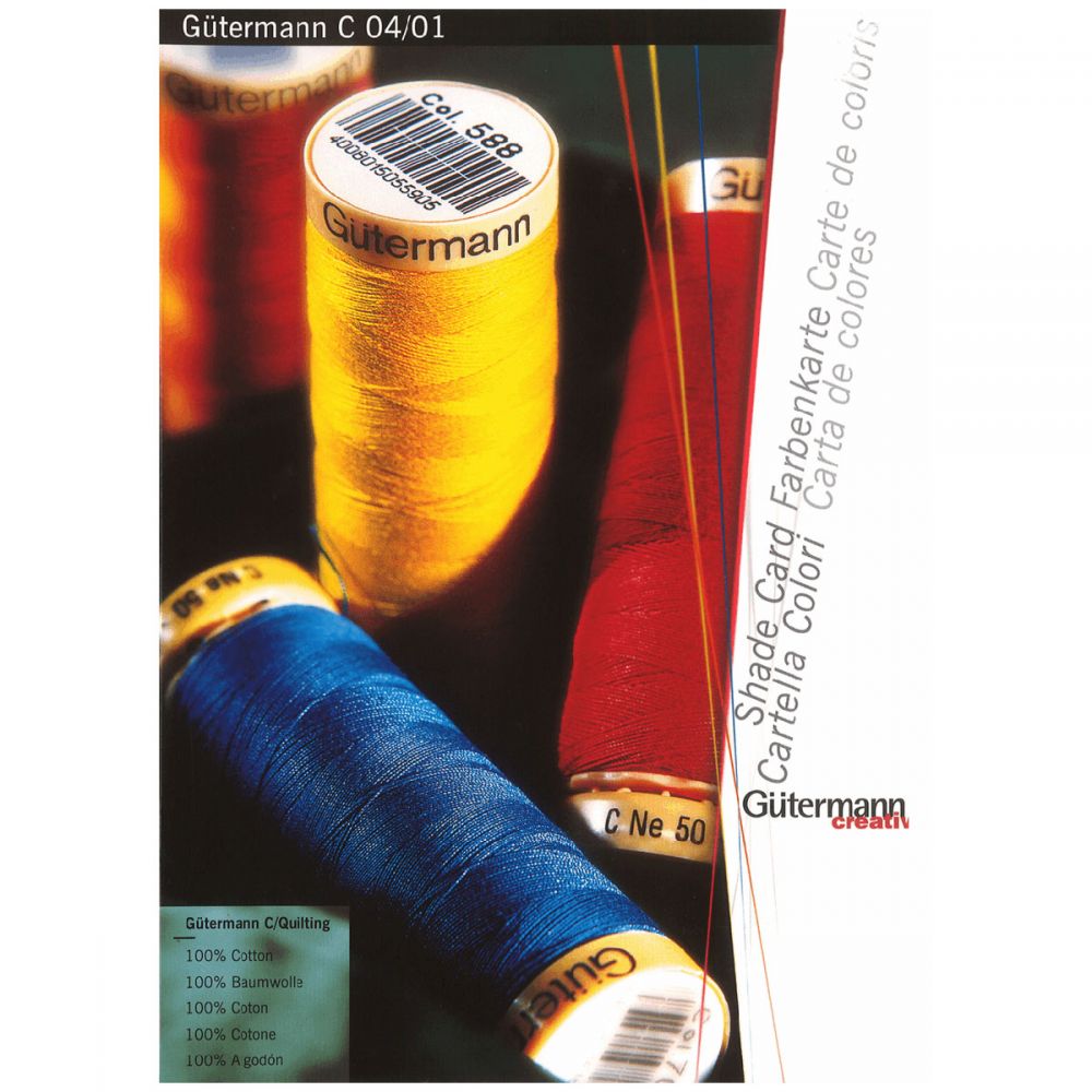Guetermann printed Thread Chart, Shade Card, 100% Cotton Threads