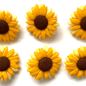 Dress It Up - Sunflowers shank buttons - 6pcs, 20mm*