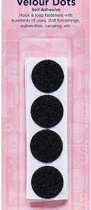 Hook & Loop dots, 20mm - Black