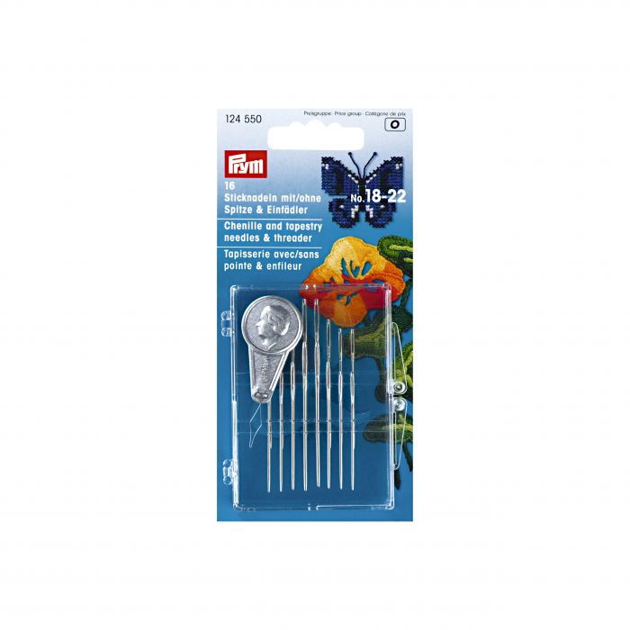 Prym Tapestry & Chenille Needle Assortment Case With Threader