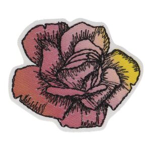 Iron on/sew on Vintage Rose Motifs/badge/patch 5.5x4.5cm