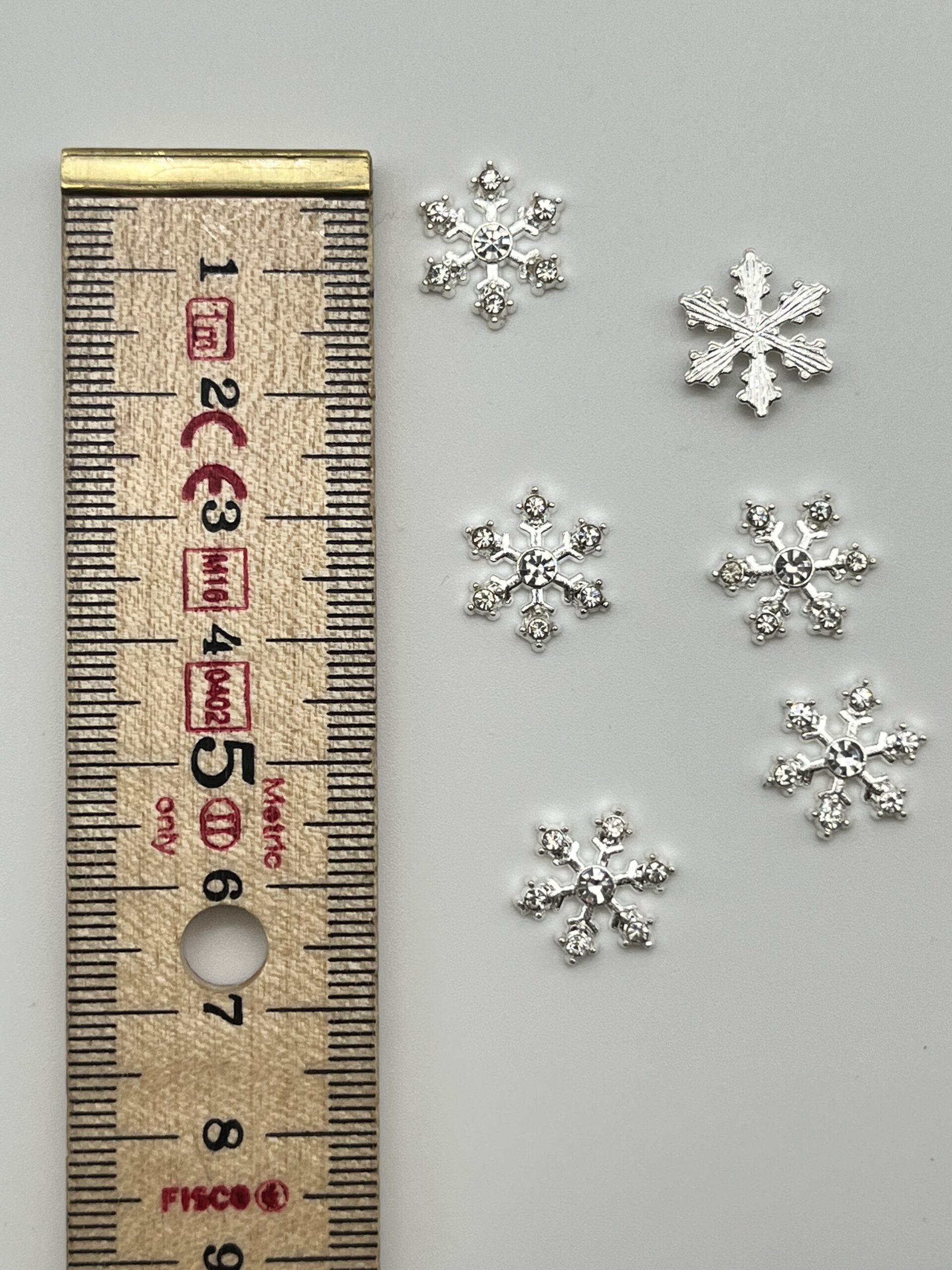 Button Crystal Snowflake Rhinestone 15mm, per piece - Image 2