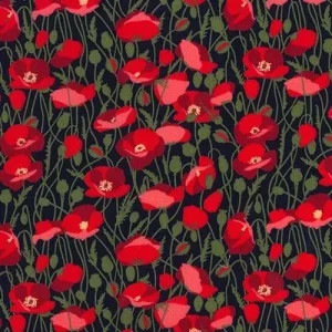Poppies on Navy