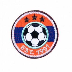 Iron on/sew on football EST. 1991 Motifs/badge/patch 5.5cm