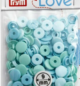Prym Colour Snaps Plastic Mini Mixed Blues