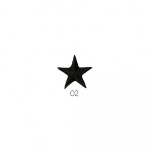 Iron on/sew on black star Motifs/badge/patch 3cm