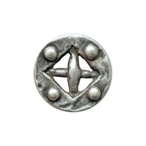 Metal Buttons - 15mm - Shank - Old Silver, per piece *