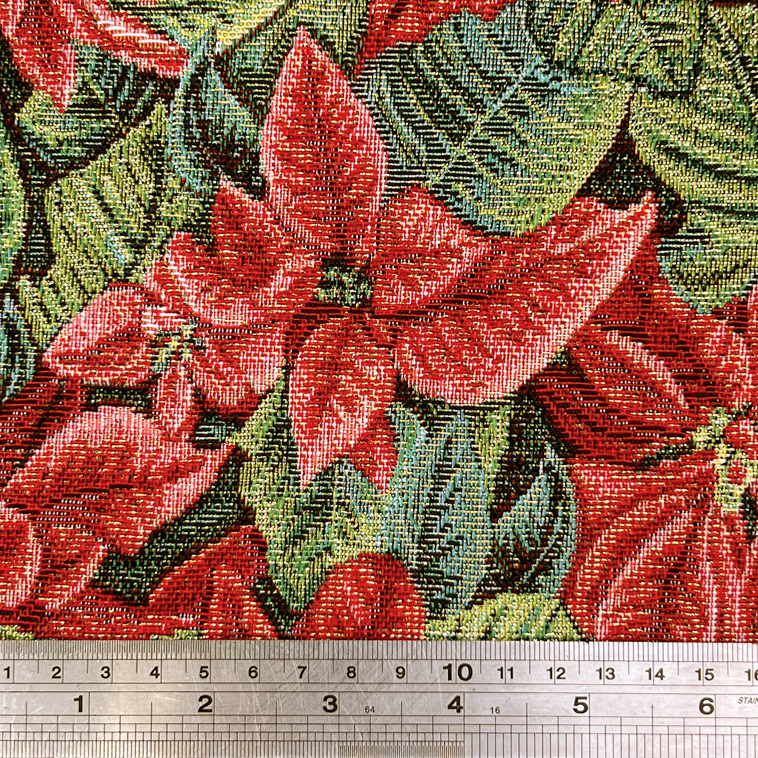 New World Tapestry Lurex Poinsettia