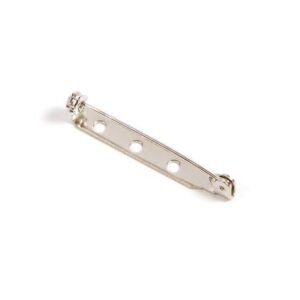 Brooch Back - Nickel - 40mm, per piece