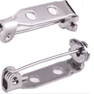 Brooch Back - Nickel - 15mm, per piece
