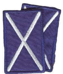 Iron on/sew on St Andrews Cross Motifs/badge/patch 3.7x5.5cm